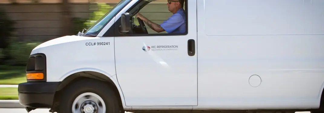 KIC Refrigeration service vehicle serving Emmaus area